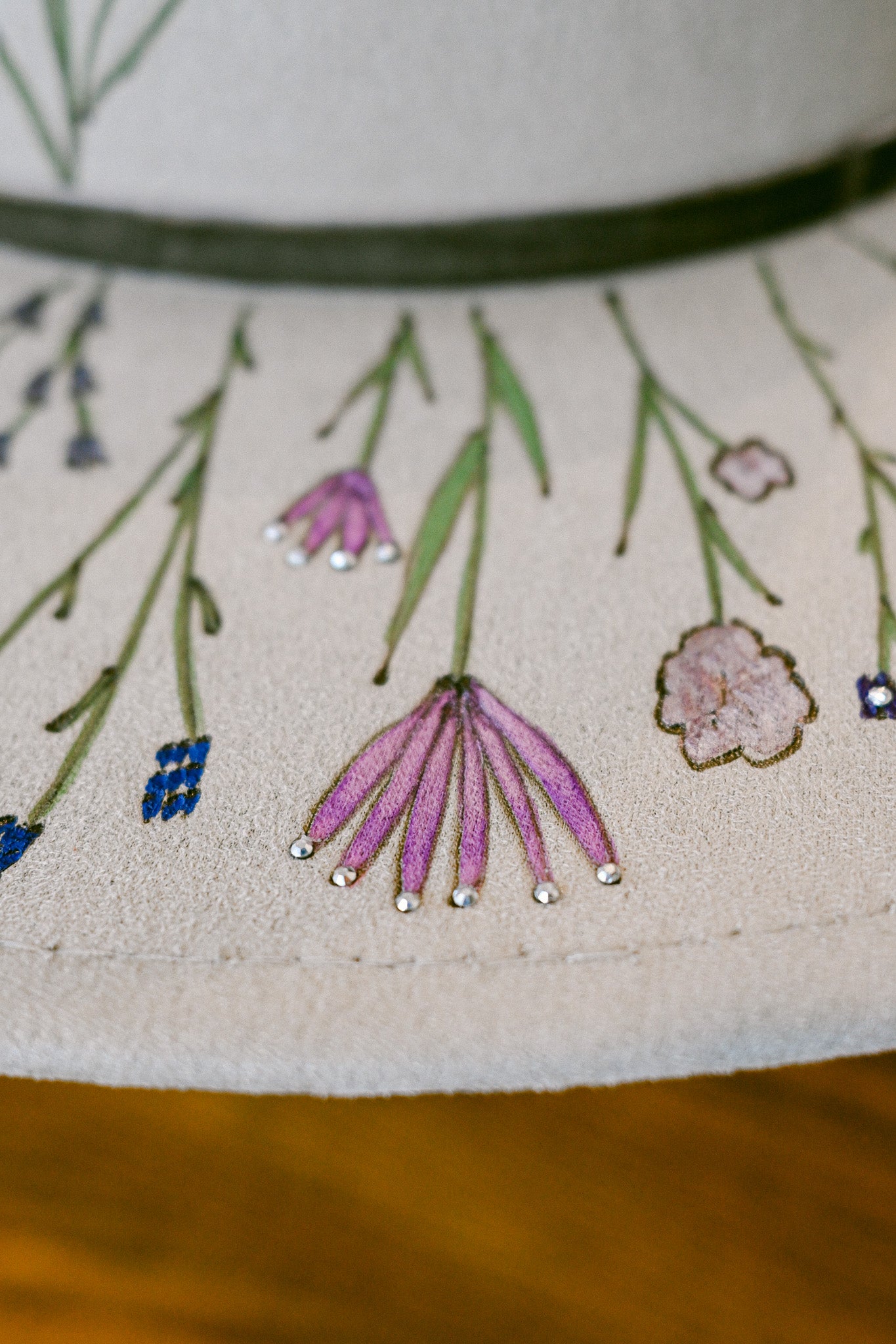 The Gemma - Hand-Burned & Hand-Painted Wildflower Hat