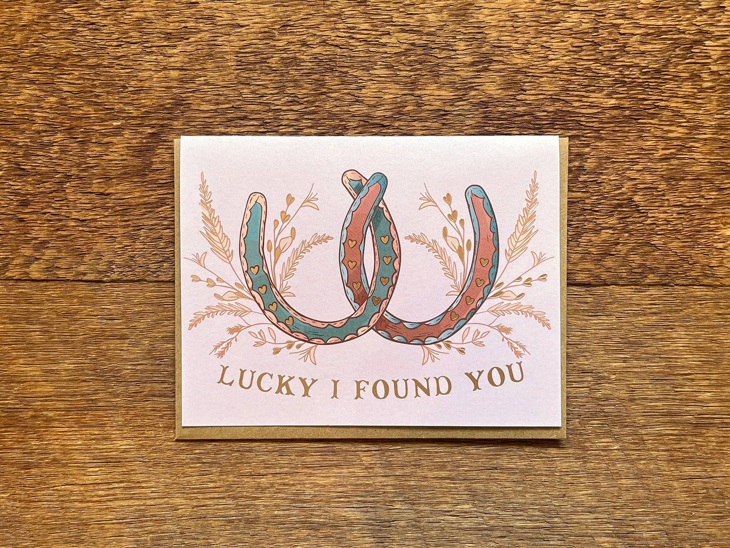 Lucky Us Horseshoes Card