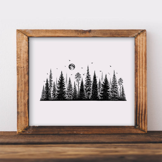 Tree Line II Art Print