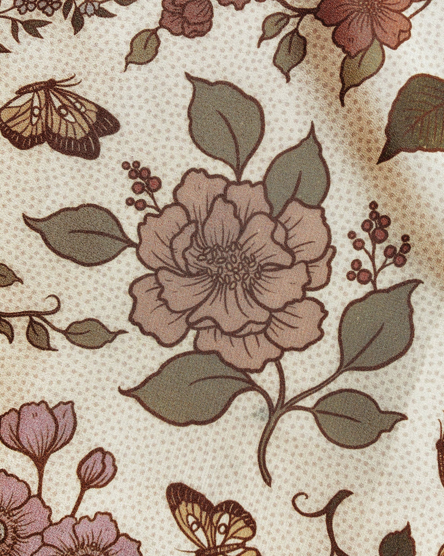 100% Silk Bandana Western Floral & Butterfly – 23” Square