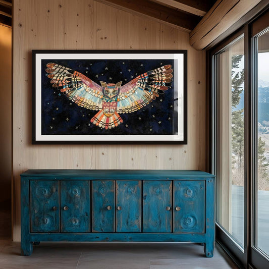 Art Print | Boho Owl Wall Art | THE PROTECTOR, II