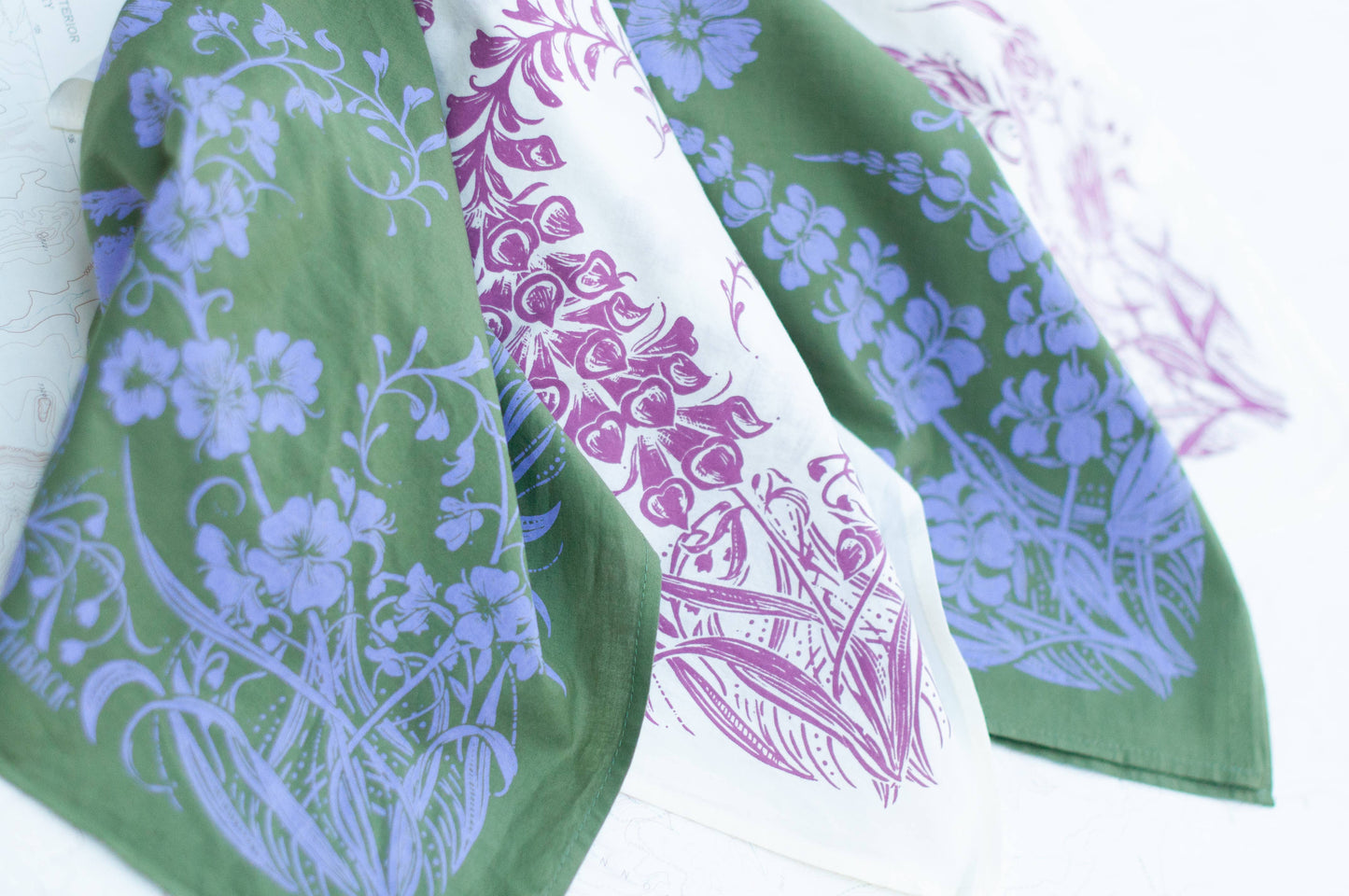 Alpine Wildflowers Premium Cotton Bandana