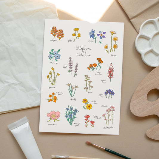 Wildflowers of Colorado Art Print - Hush Poppy Collection