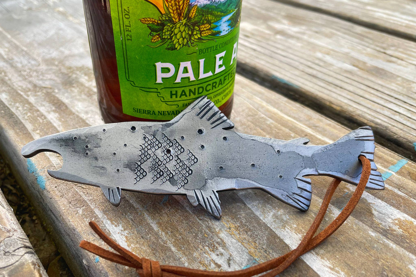 Trout Fish Steel Handheld Bottle Opener - Forged in USA