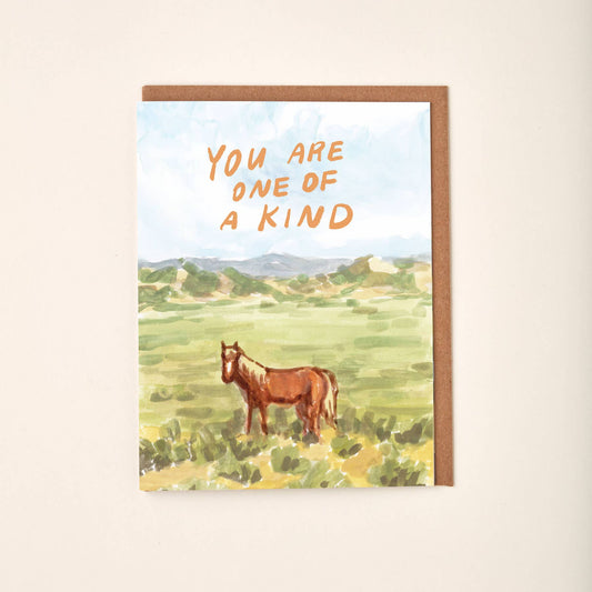 You're One of a Kind Horse Western Cowgirl Greeting Card