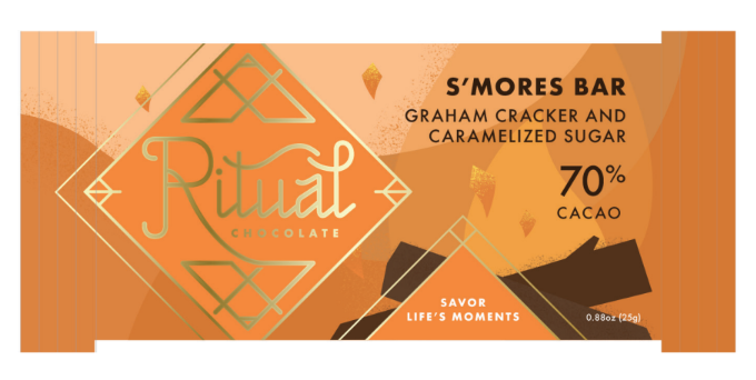 S’mores Mini Bar 25g, Dark Chocolate 70%
