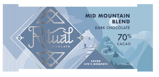 Mid Mountain Blend Mini Bar 25g, Dark Chocolate 70% Cacao