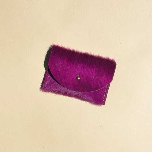 Cardholder - Fuchsia Hair on Hide