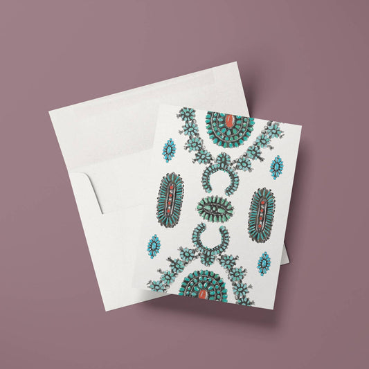 Blank Card Set of 6: Turquoise Jewelry