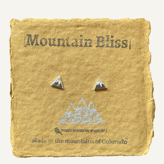 Sterling Silver Mountain Stud Earrings