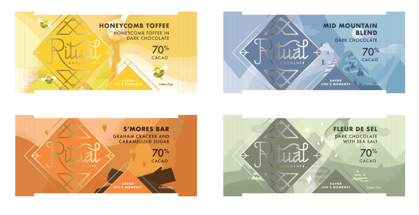 Mid Mountain Blend Mini Bar 25g, Dark Chocolate 70% Cacao