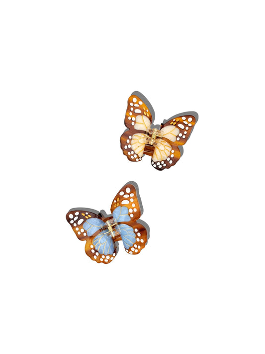 Hand-painted Mini Boho Monarch Claw Hair Clip | Eco-Friendly