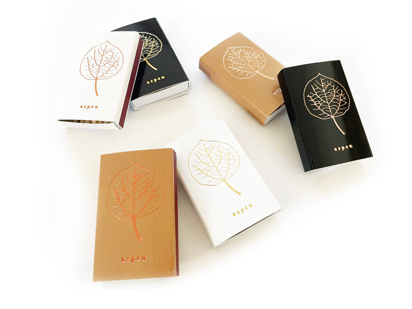 Aspen Leaf Matchbox | Mountain Decor | Forest Matches