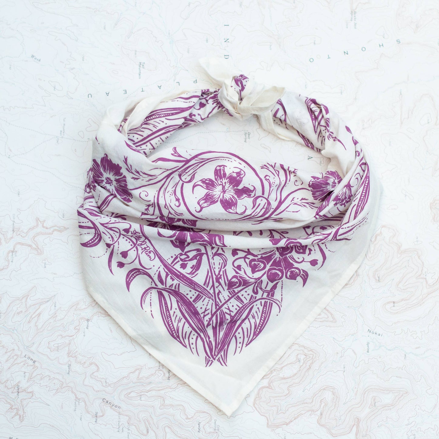 Alpine Wildflowers Premium Cotton Bandana