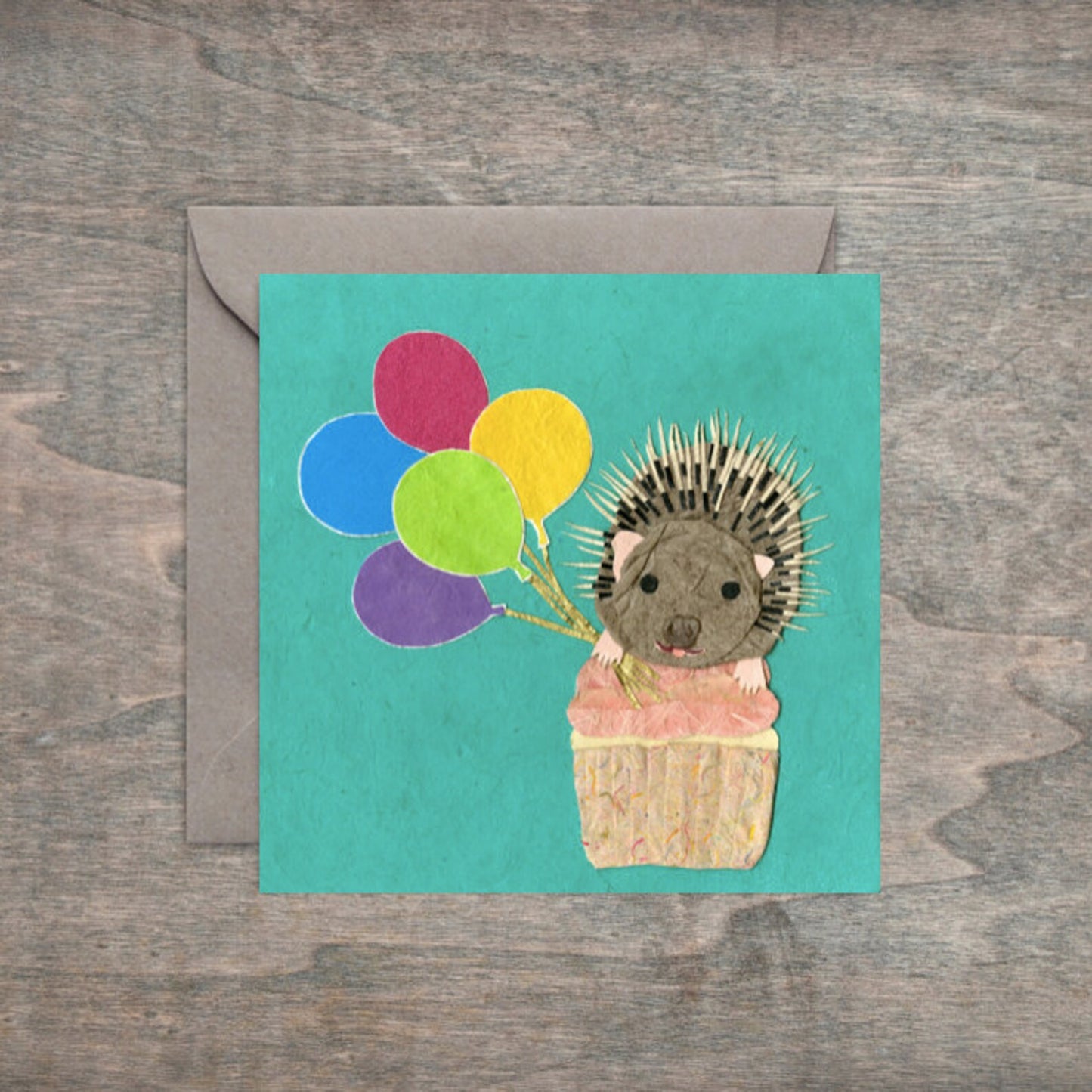 Baby Porcupine & Cupcake - Kris Batchelder Greeting Card