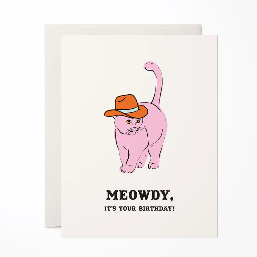 Meowdy It's Your Birthday Card