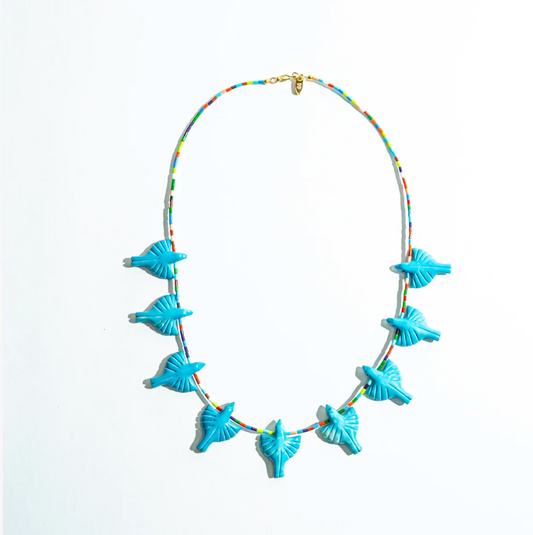 Turquoise Multi Bird Necklace