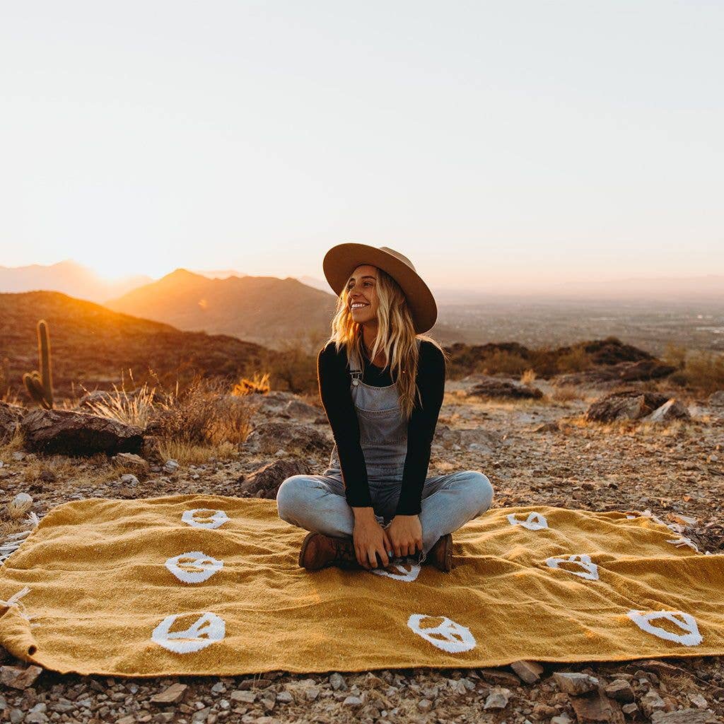 Handwoven Throw Blanket | Peace