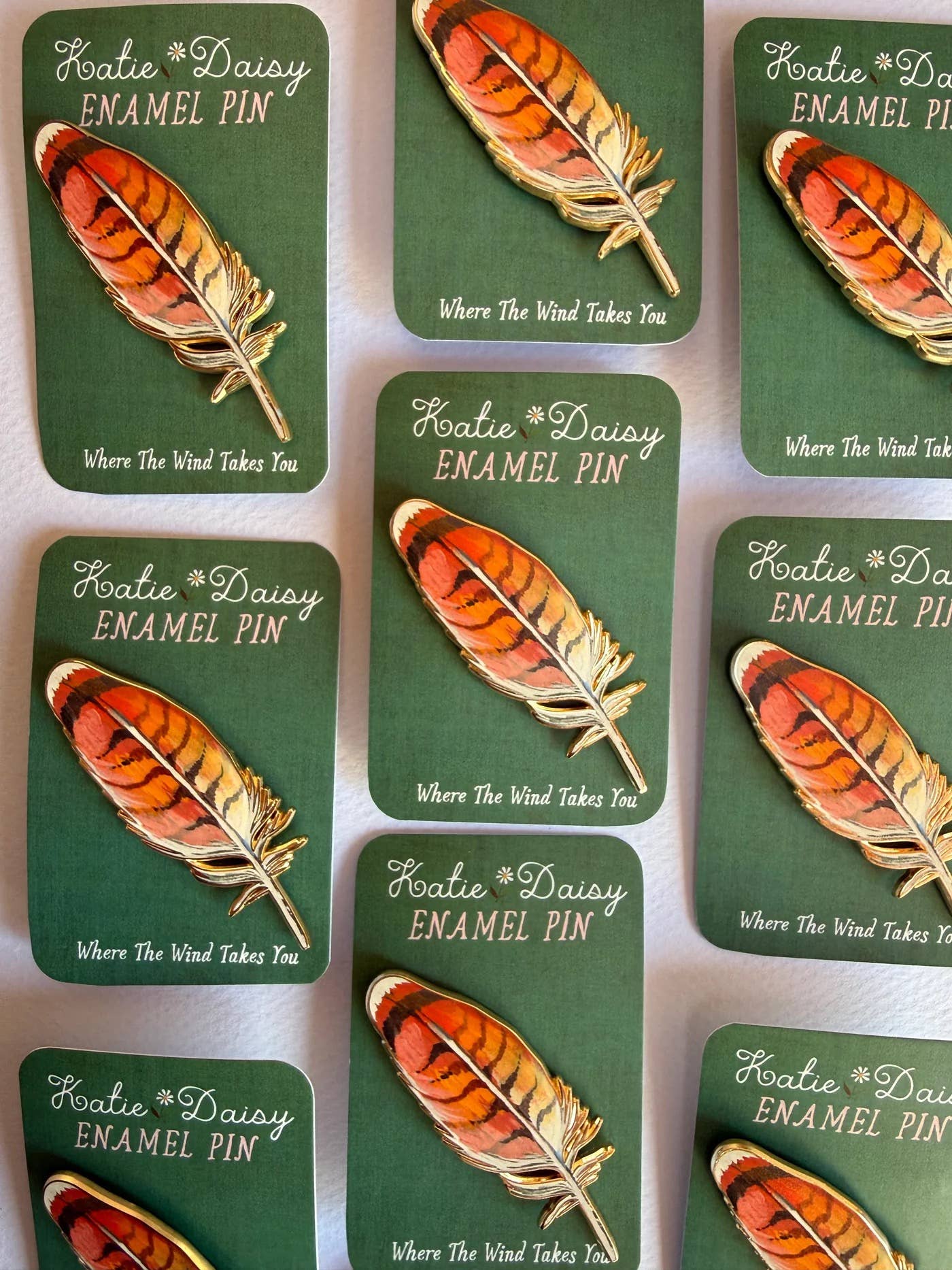 Feather Enamel Pin