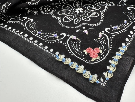 Hand Embroidered Bandana