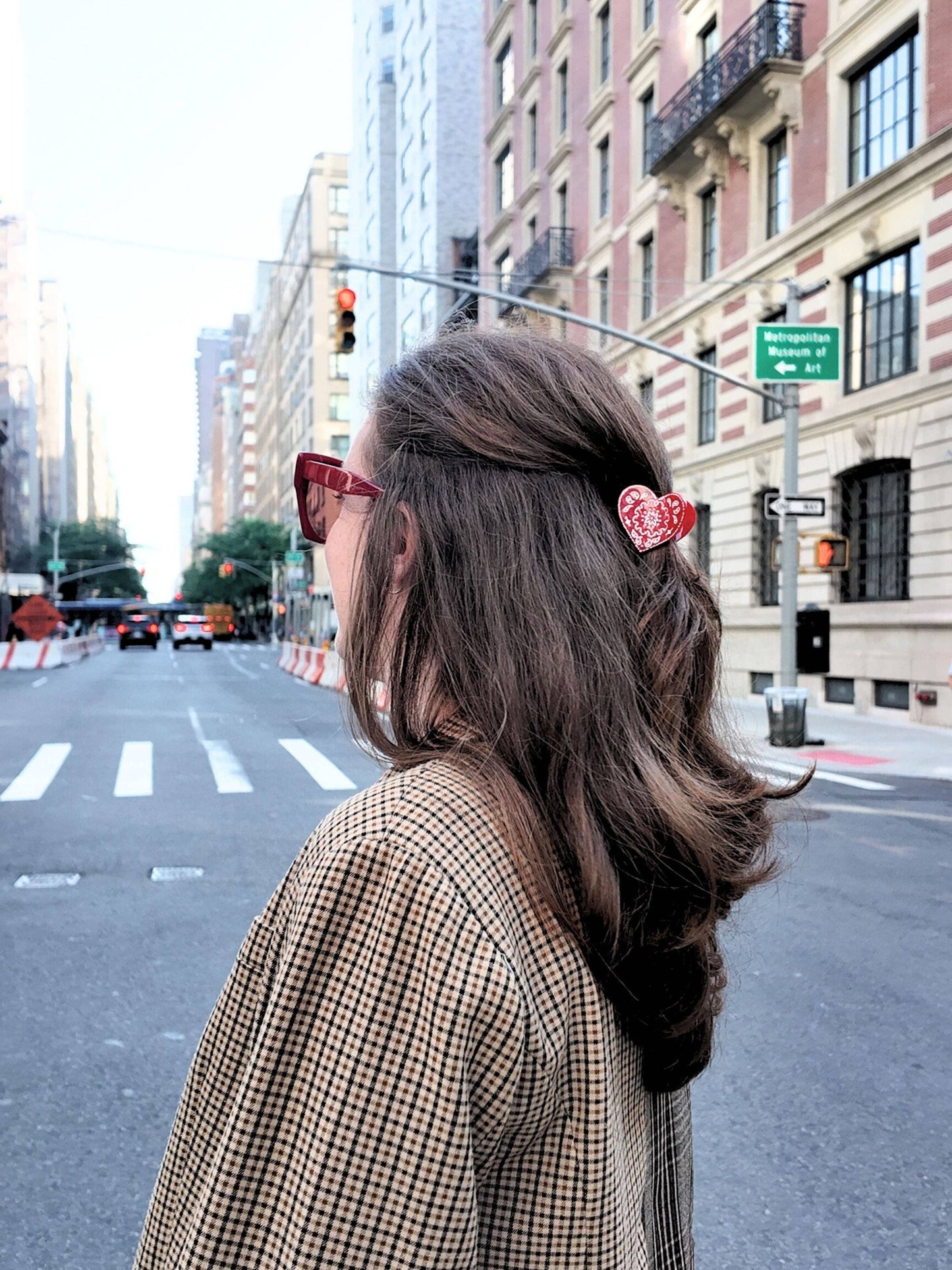 Hand-painted Mini Paisley Heart Claw Hair Clip | Eco-Friendly