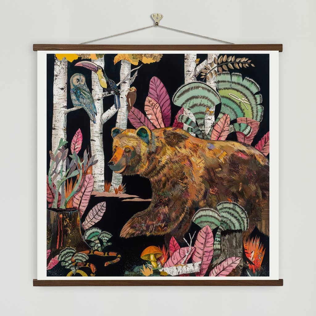 Art Print | Bear Wall Art | THE MOON'S PINK GLUE