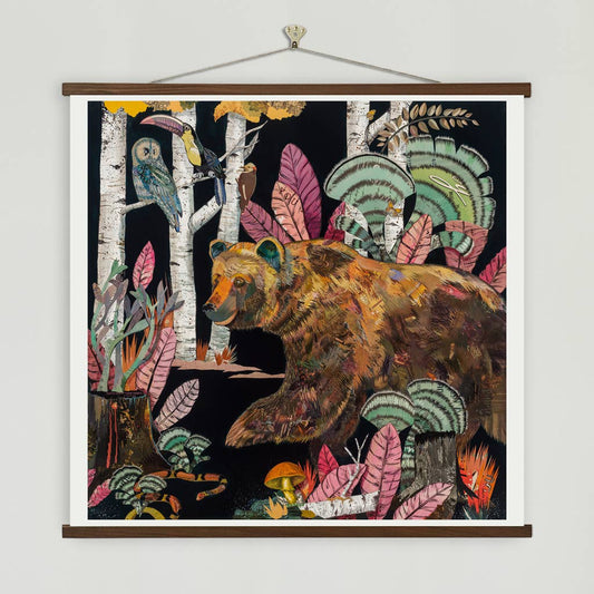 Art Print | Bear Wall Art | THE MOON'S PINK GLUE
