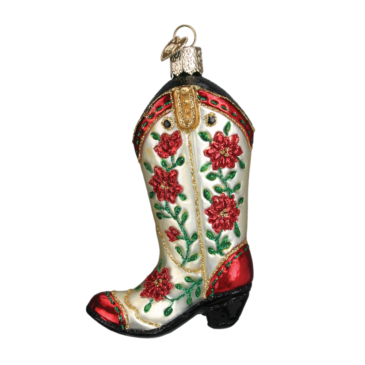 Christmas Cowgirl Boot Ornament
