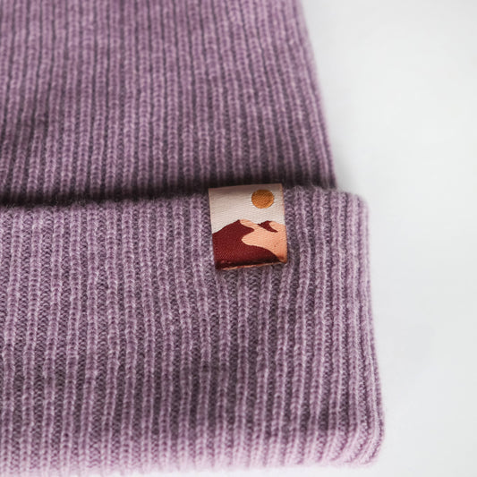 Merino Wool Mountain Beanie | Lavender