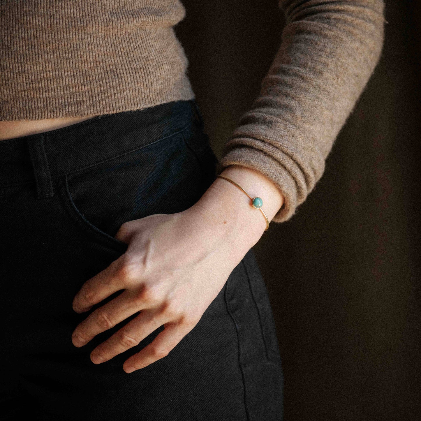 Hyalite Stacker Turquoise Bracelet