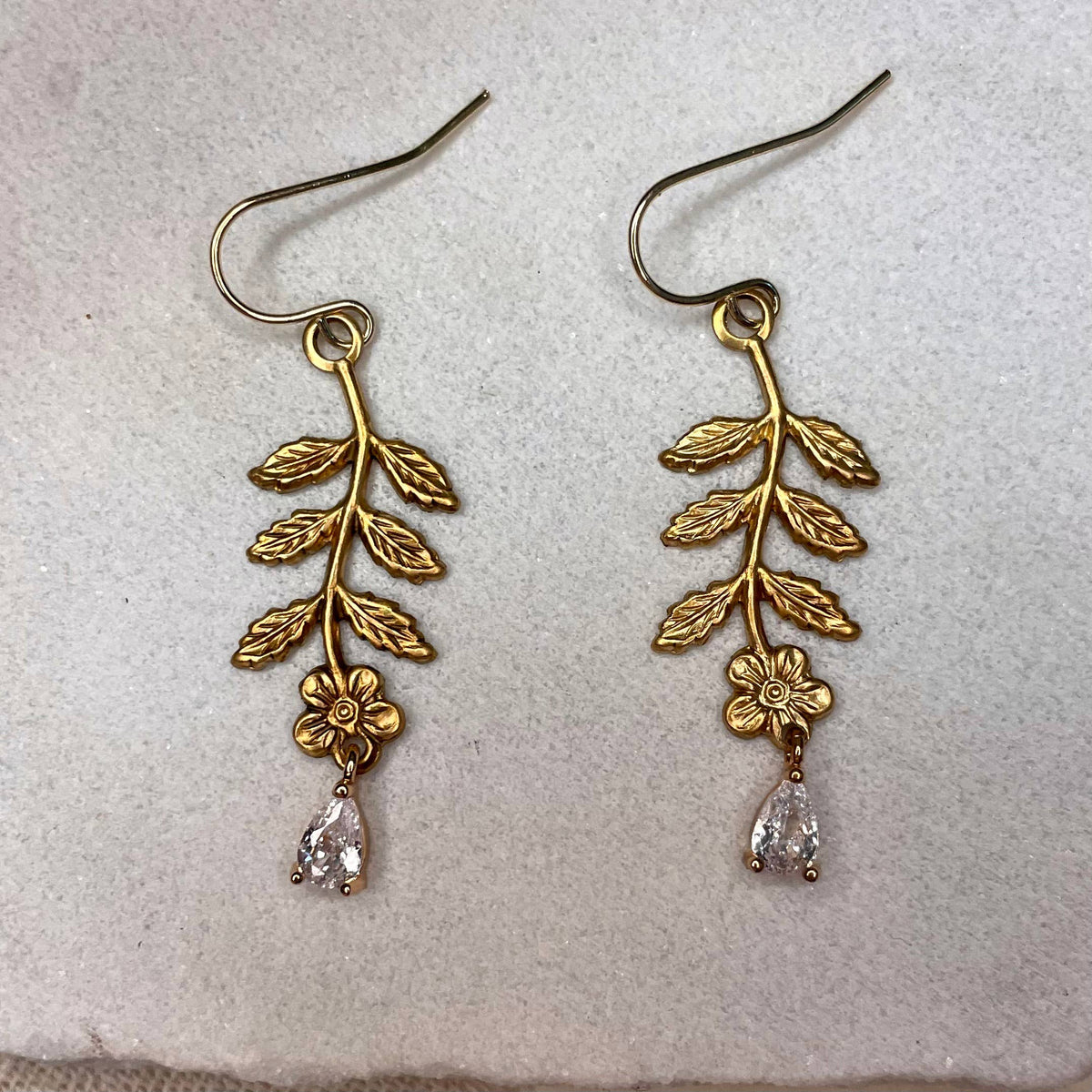 Flower and Gem Earring