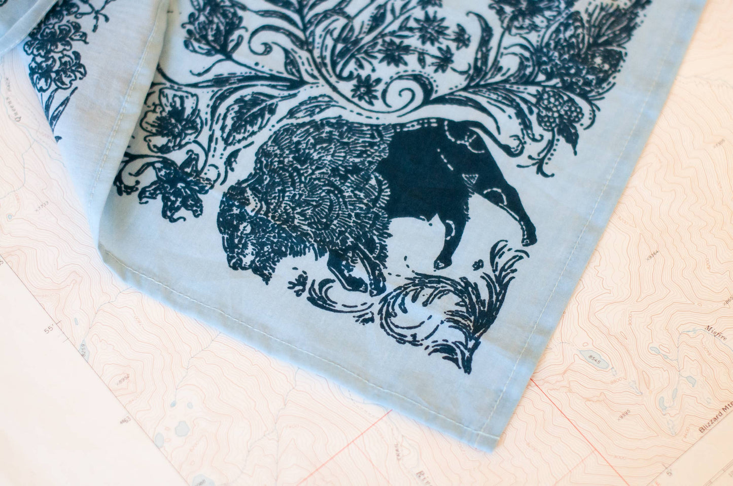 Backcountry Fair Trade Cotton Bandana Dusty Blue