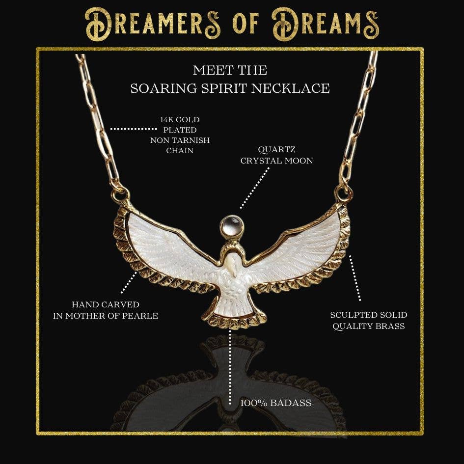 Soaring Spirit Bird Necklace | Shell | Eagle Hawk Dove