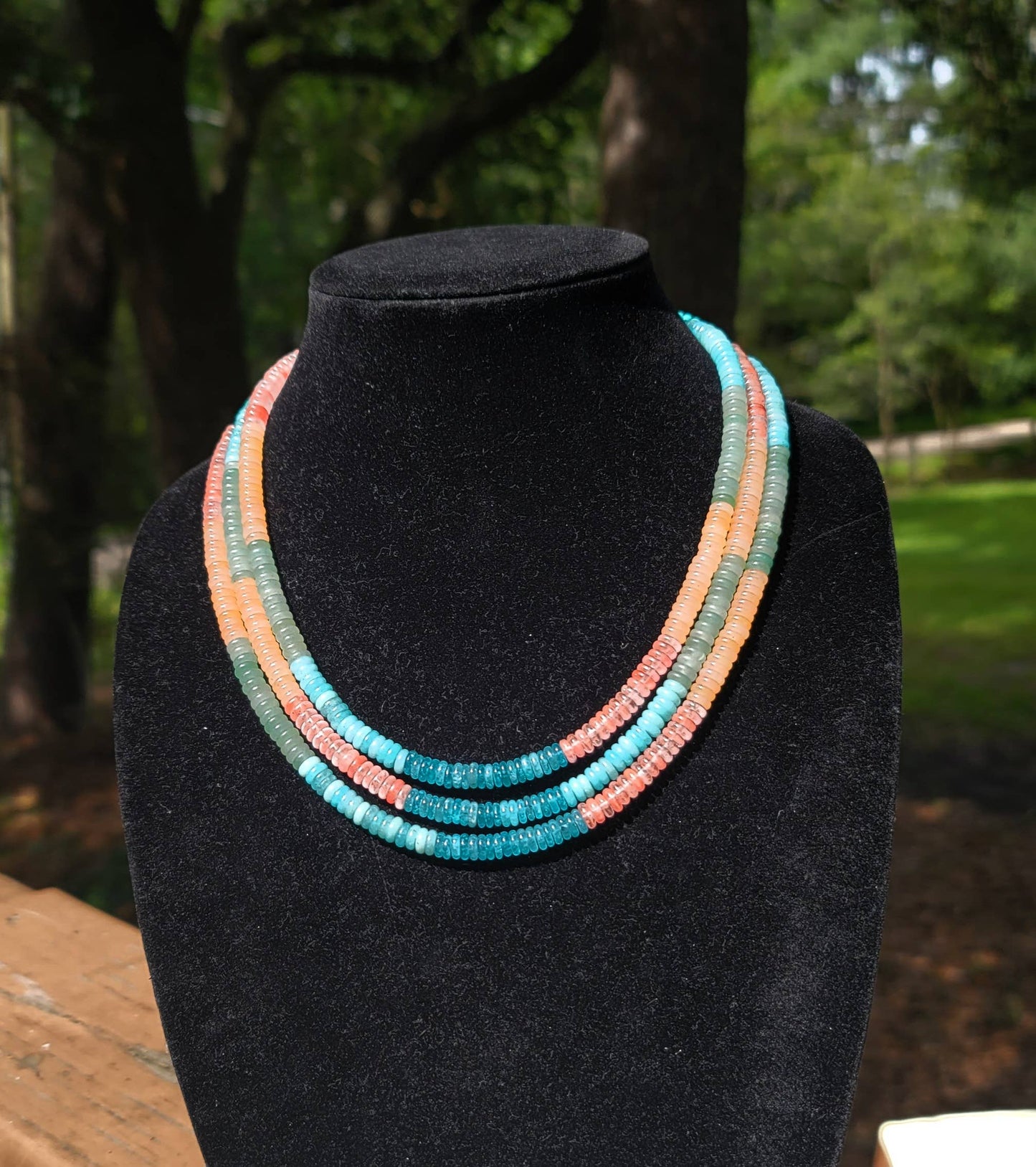 'Painted Desert' Navajo Necklace, Single Strand