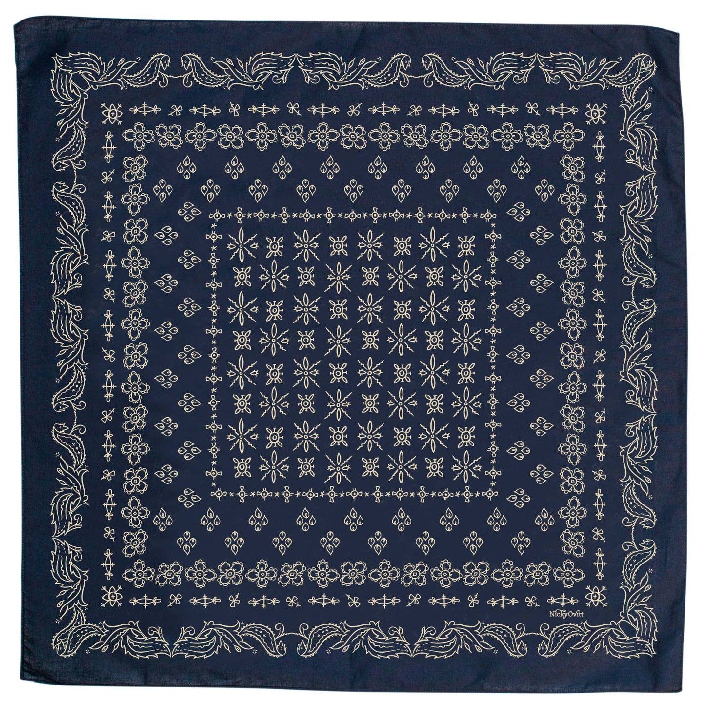 Winslow 22-Inch Classic Navy Cotton Bandana