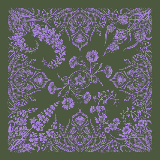Alpine Wildflowers Premium Cotton Bandana