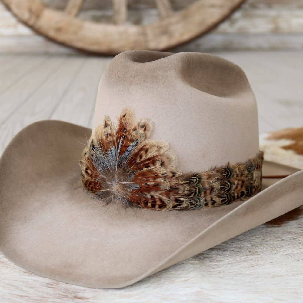 Feather Hat Band with Crest