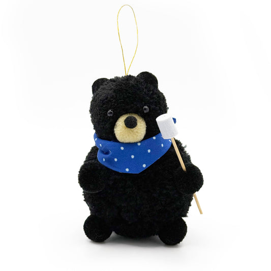 Black Bear Camper Pom Pom Ornament