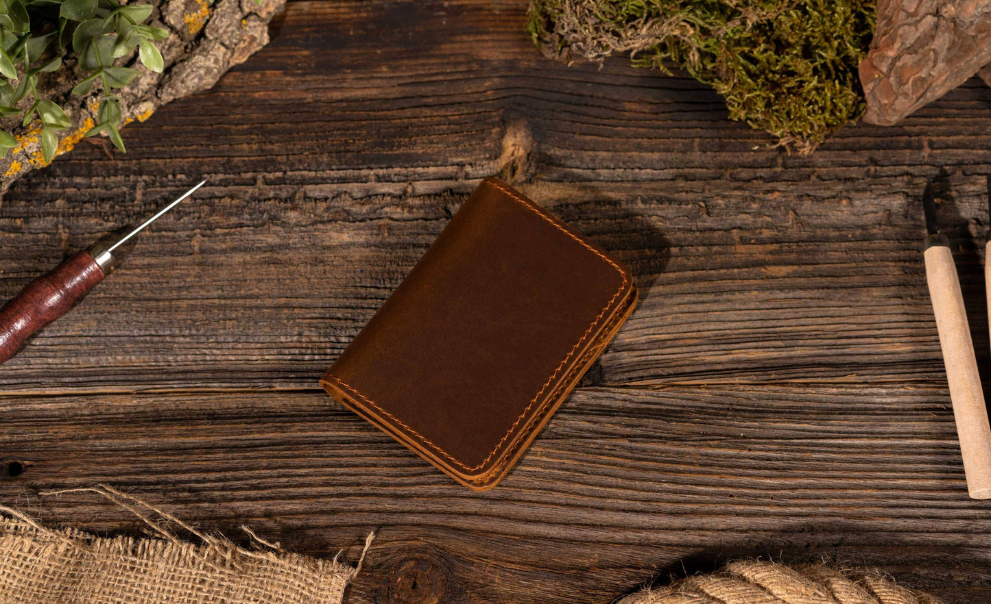 Genuine Leather Wallet, Handmade Wallet
