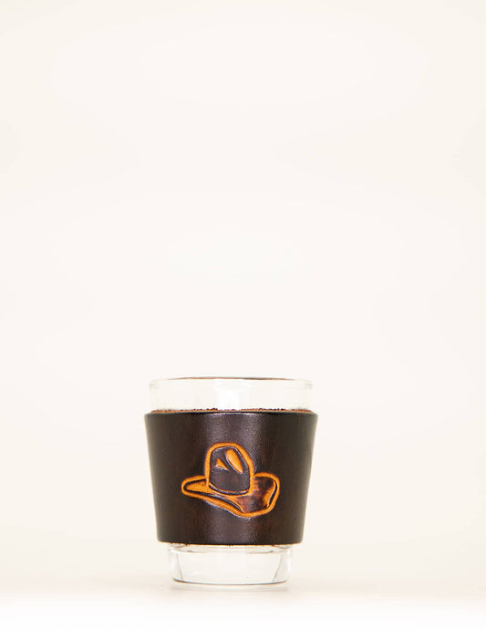 Leather Shot Glass - Cowboy Hat