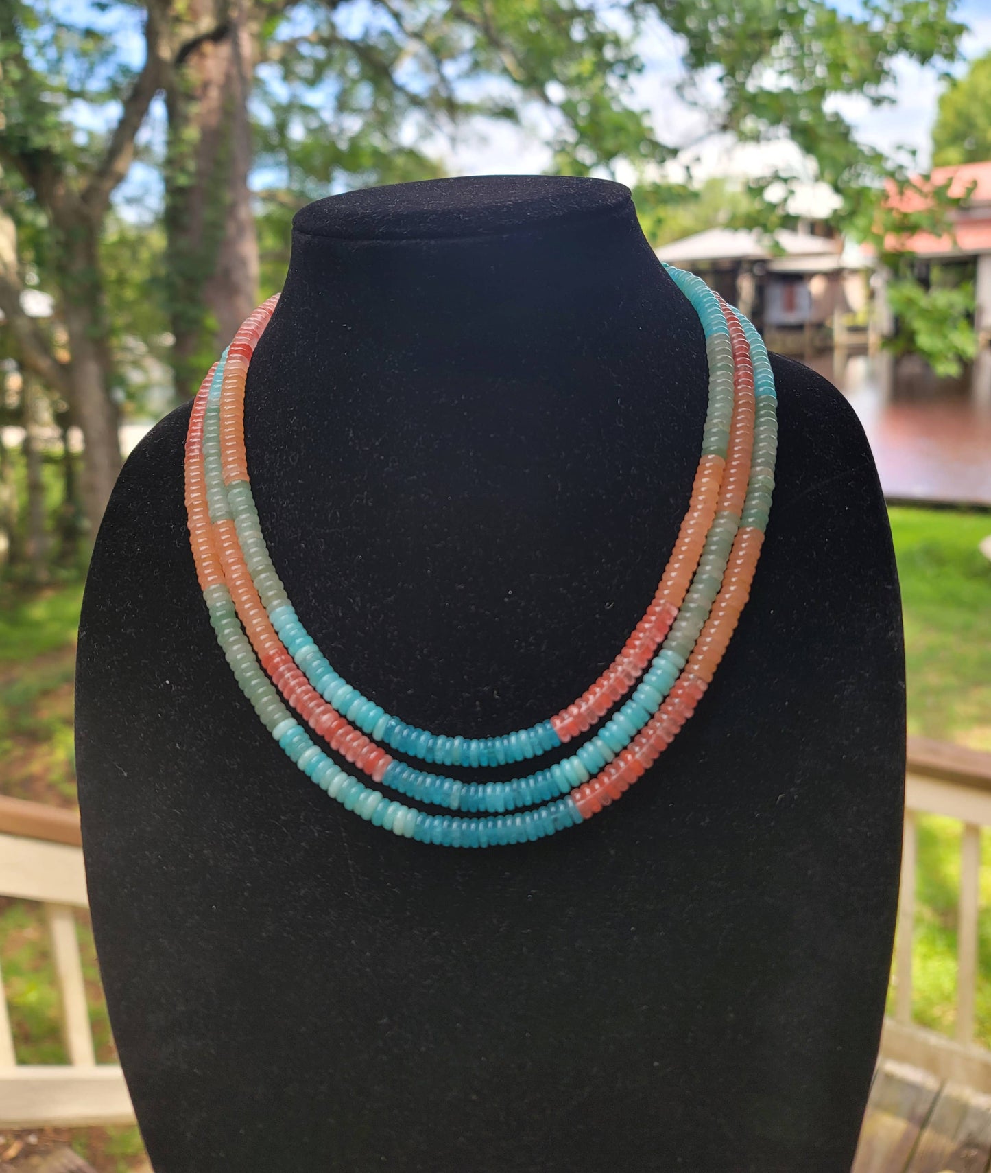 'Painted Desert' Navajo Necklace, Single Strand