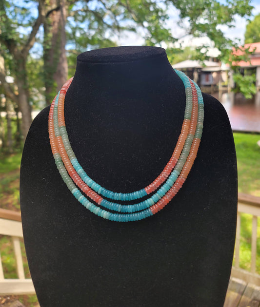 'Painted Desert' Navajo Necklace, Single Strand