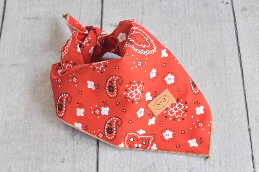 Bright Red Classic Dog Bandana