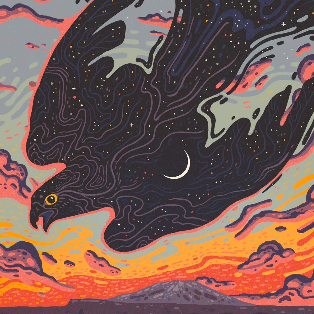 Nightfall  - Nature Wilderness Art Print 