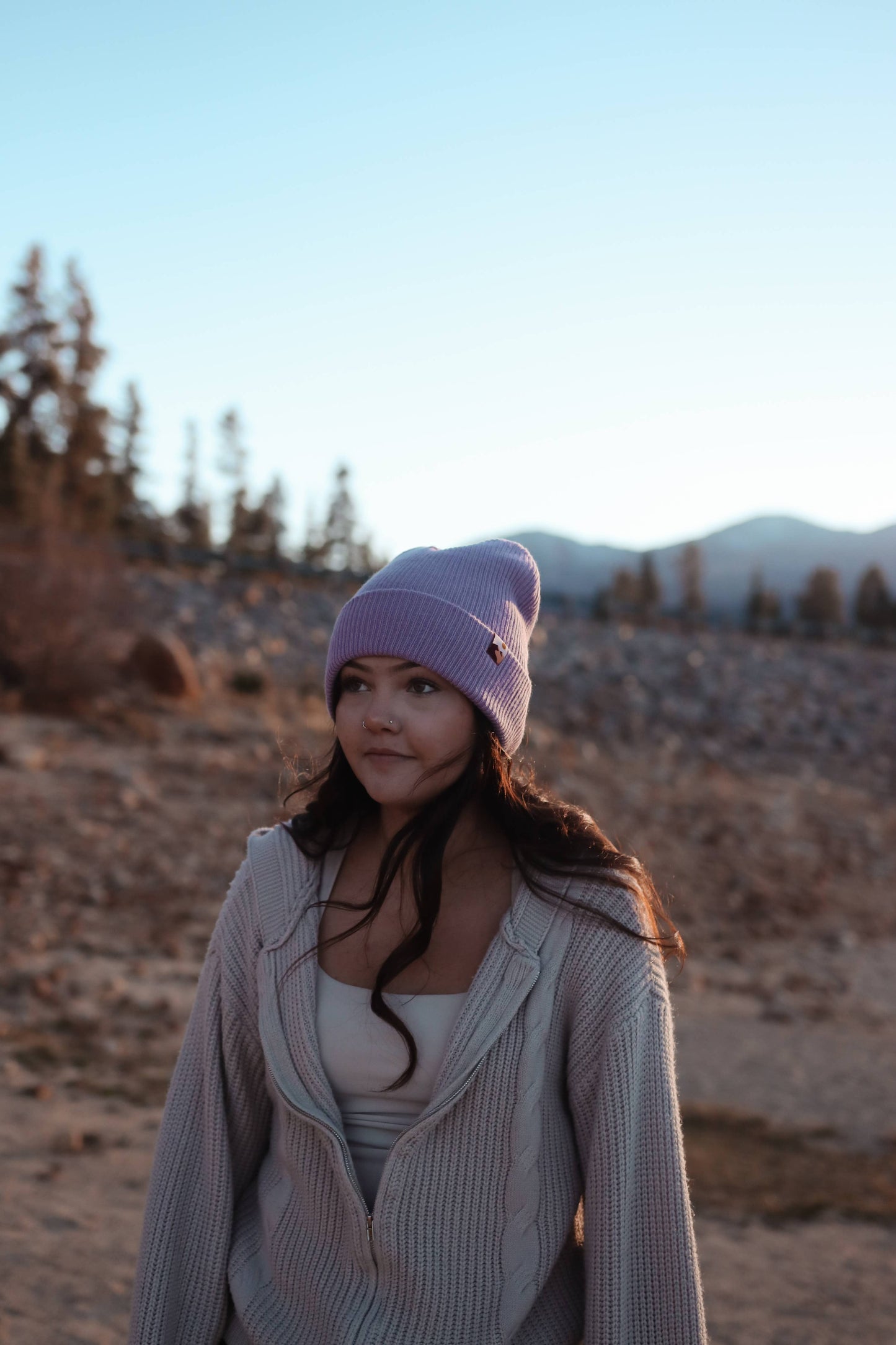 Merino Wool Mountain Beanie | Lavender