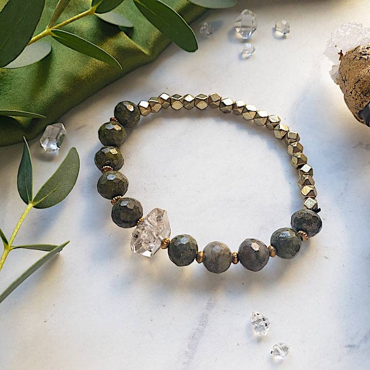 Epidote Diamond Manifestation Bracelet