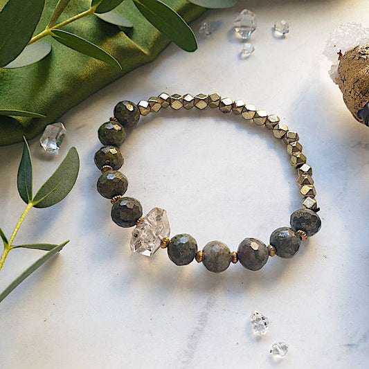 Epidote Diamond Manifestation Bracelet