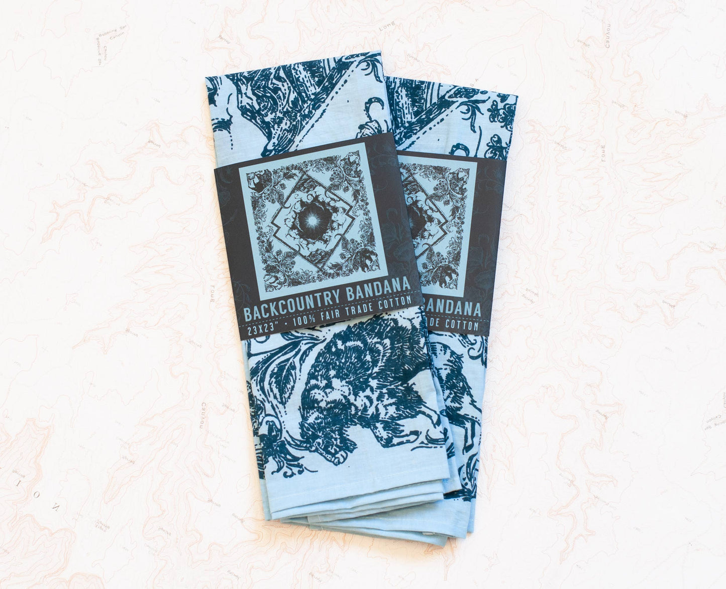 Backcountry Fair Trade Cotton Bandana Dusty Blue