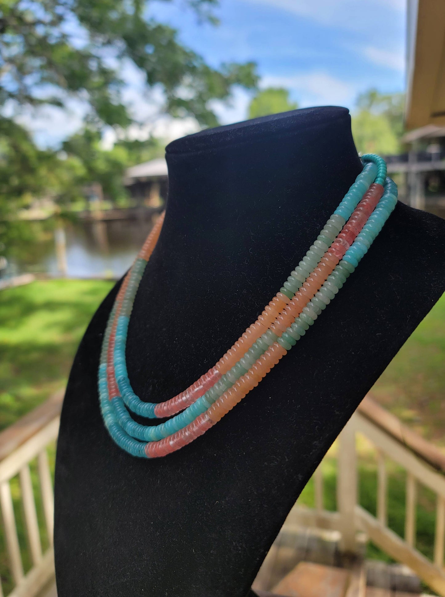 'Painted Desert' Navajo Necklace, Single Strand