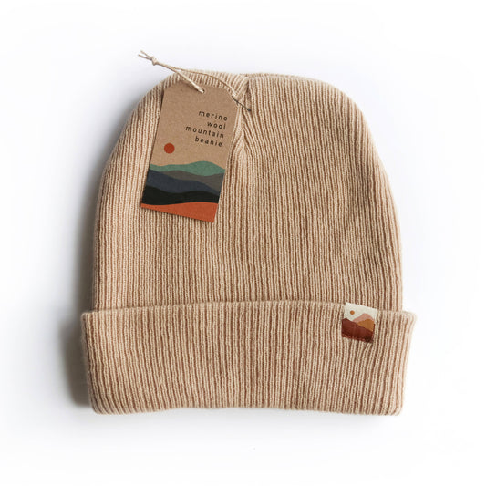Merino wool Mountain Beanie | Tan